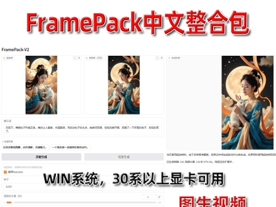 FramePack长视频生成AI图生视频首尾帧软件中文整合包8G显存畅玩 ...