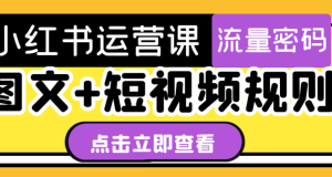 小红书运营课 图文+短视频规则