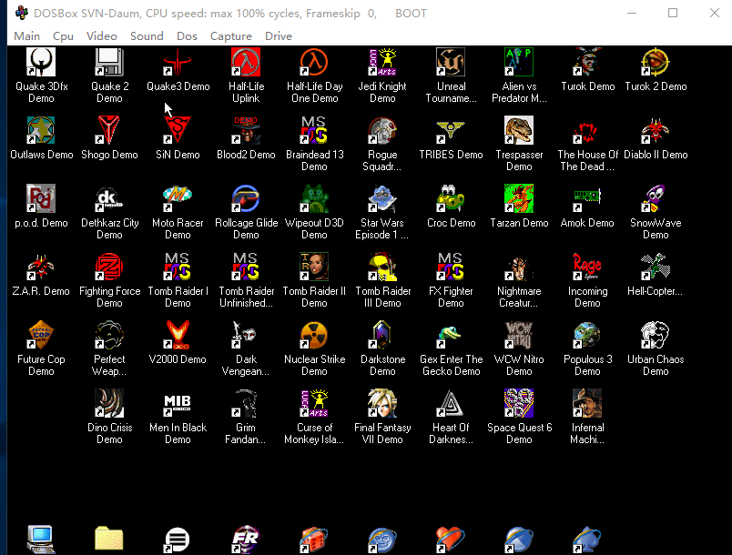 经典老游戏集合3DFX加速+DOSBOX集成win98解压可玩版