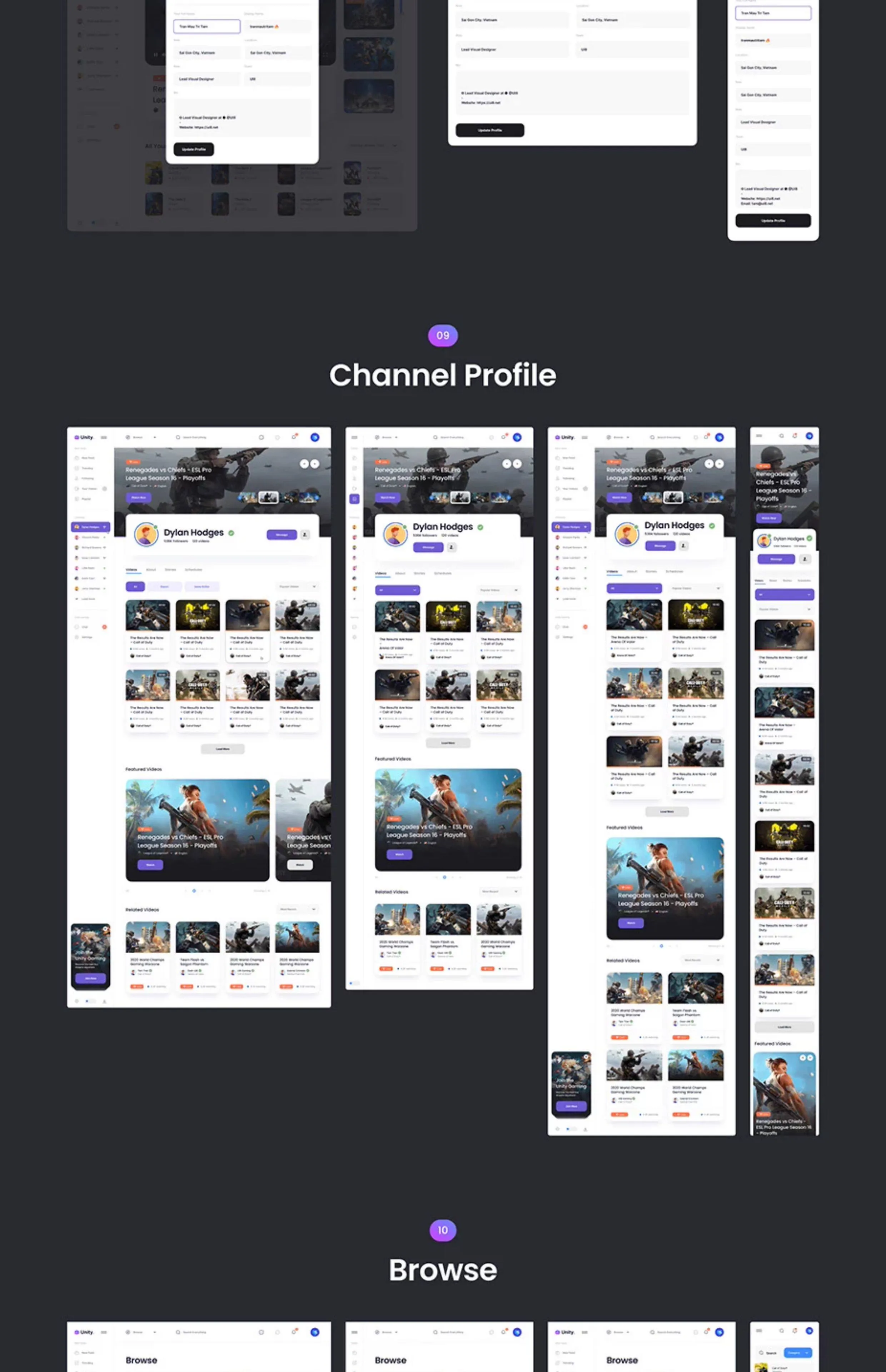 游戏APP后台管理系统HTML网站模板源码UI设计界面模板XD\SKETCH