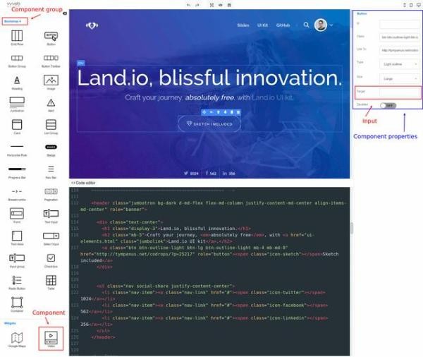 VvvebJs(网页设计工具)v2.0 免费版下载
