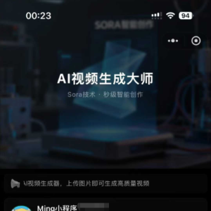 Sora2小程序源码带前端和后端