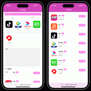 APP导航下载页源码带后台